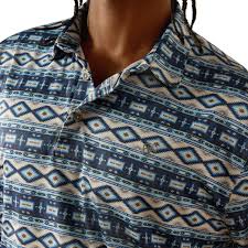 Ariat Charger 2.0 Blue Southwest SS Polo
