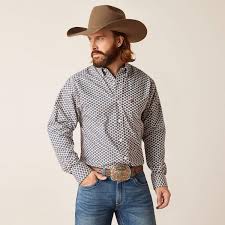ARIAT WF Grayden White LS SHRT