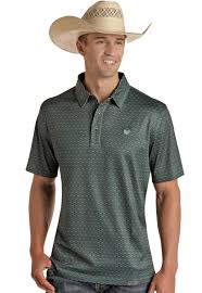 PANHANDLE SS NEDALLION BUTTON KNIT POLO - TURQUOISE