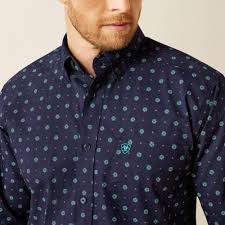 Ariat Jacobi Navy LS SHIRT