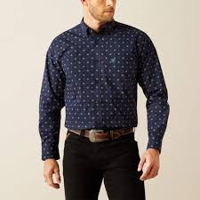 Ariat Jacobi Navy LS SHIRT