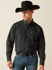 ARIAT Carmine Black Snp LS SHRT
