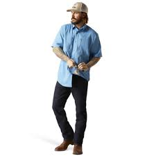 Camiseta ARIAT Venttek Clssc Cendre Azul Manga Corta