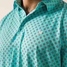 Ariat All Over Aruba Blue SS Polo