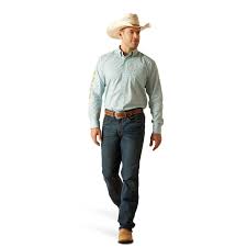 ARIAT Team Colton Aqua LS SHRT