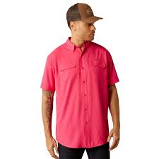 Ariat Venttek Outbound Pink Hibiscus SS SHRT