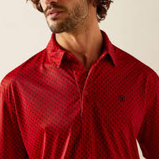 Ariat All Over Haute Red SS Polo