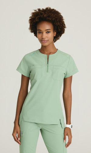 Trek 2-Pocket Rounded Neck Tuck-In Top