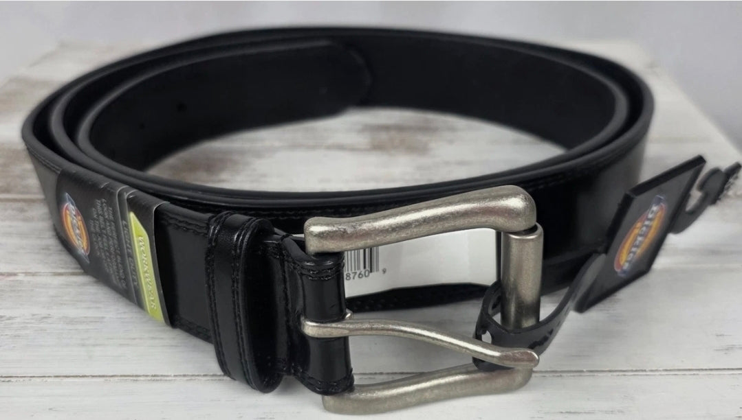 Dickies Men's 40mm Bridle Leather Belt with Double Row Stitch