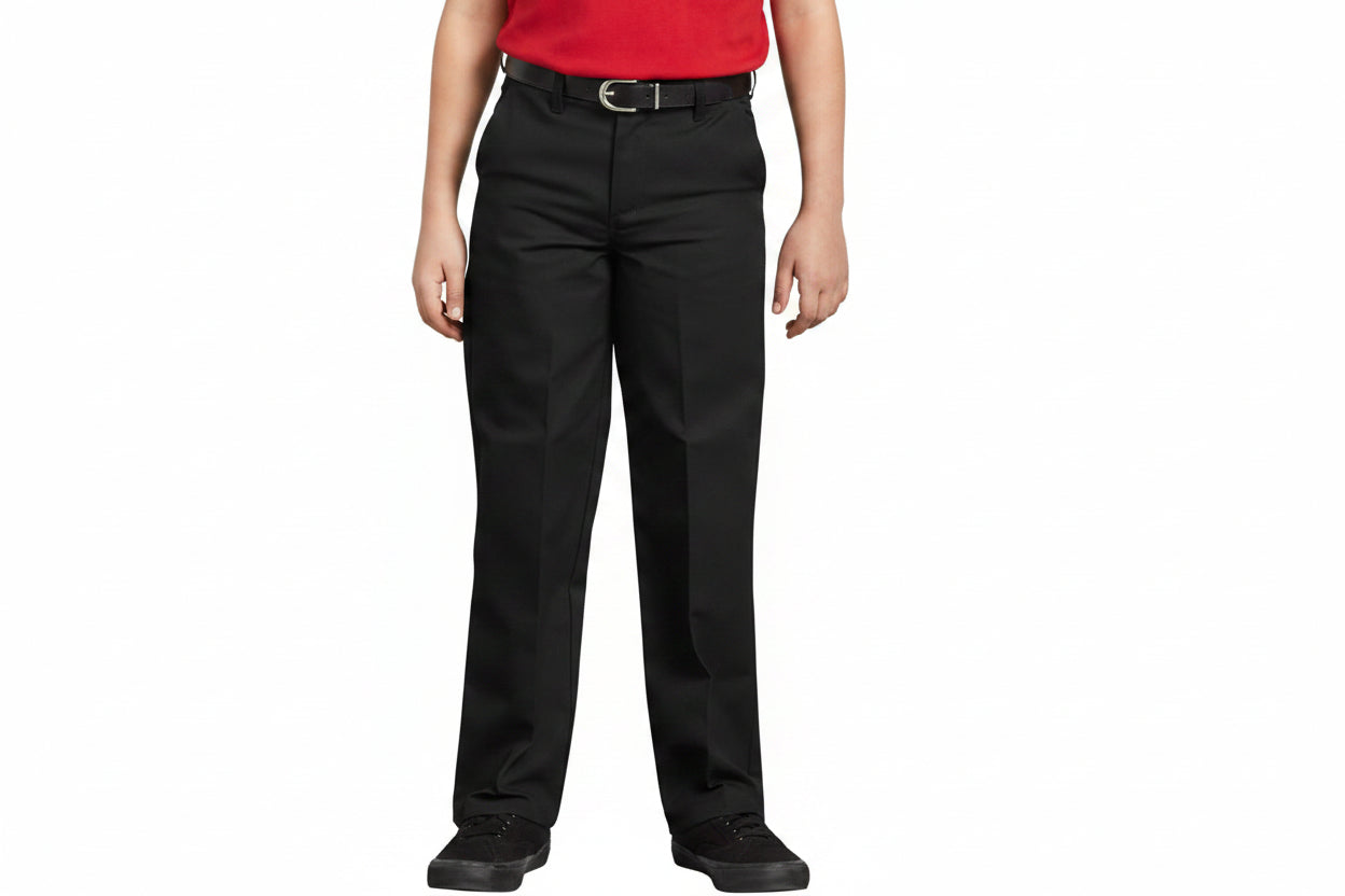 Dickies Boys' Flat Front Pant – Classic Fit with Adjustable Waistband Husky*