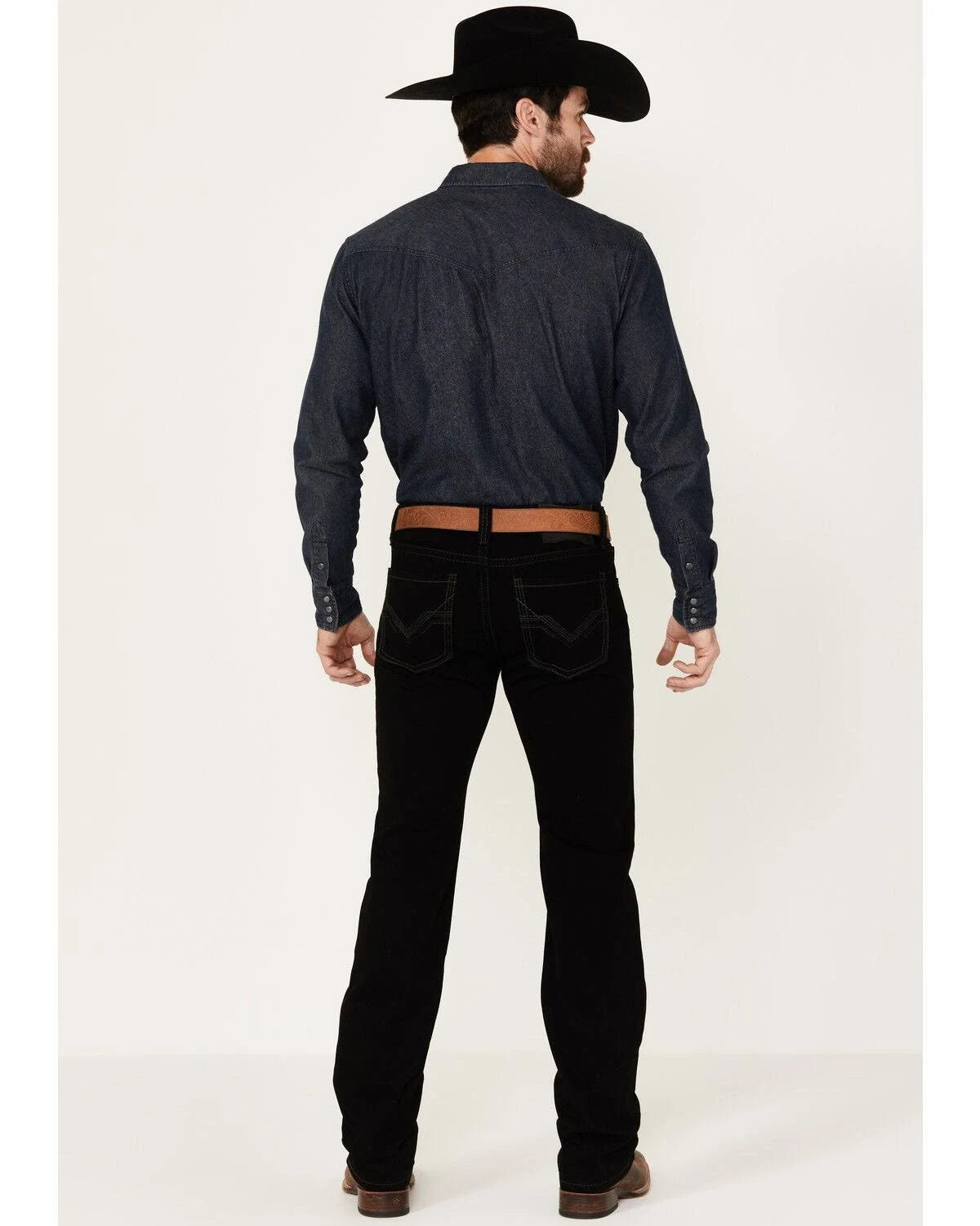 Rock & Roll Denim Men's Revolver Black Slim Fit Straight Leg Reflex Jeans