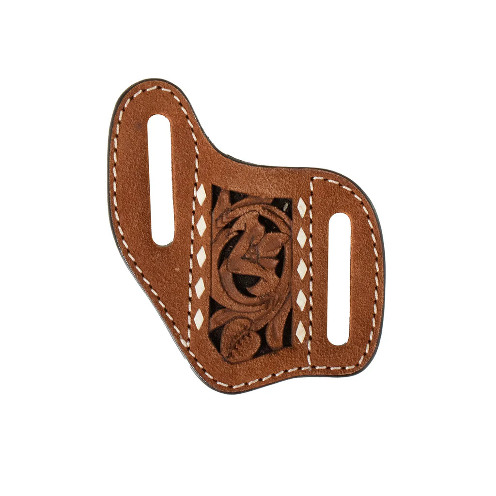 3D Belt Co Men's Brown Filigree Leather Pancake Knife Sheath