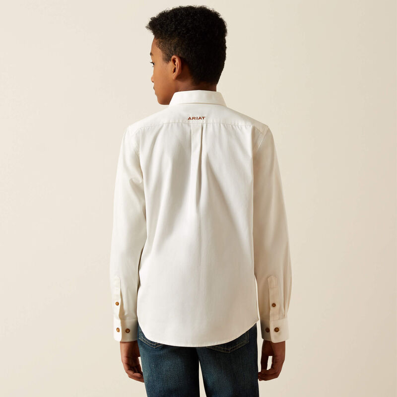 Ariat Boy's Solid Twill Classic Fit Shirt