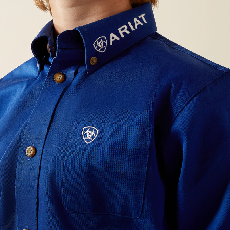 Ariat Boy's Team Logo Twill Classic Fit Shirt