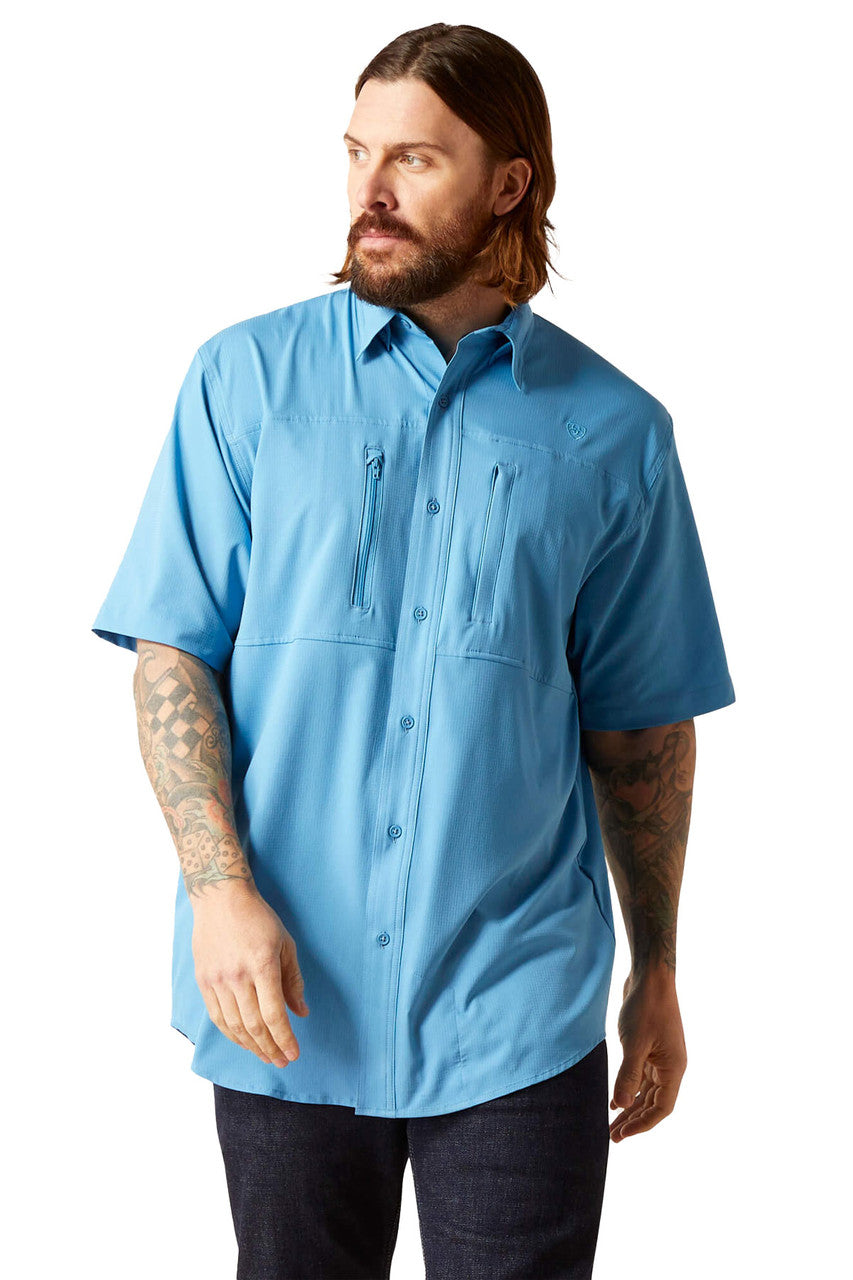 Camiseta ARIAT Venttek Clssc Cendre Azul Manga Corta