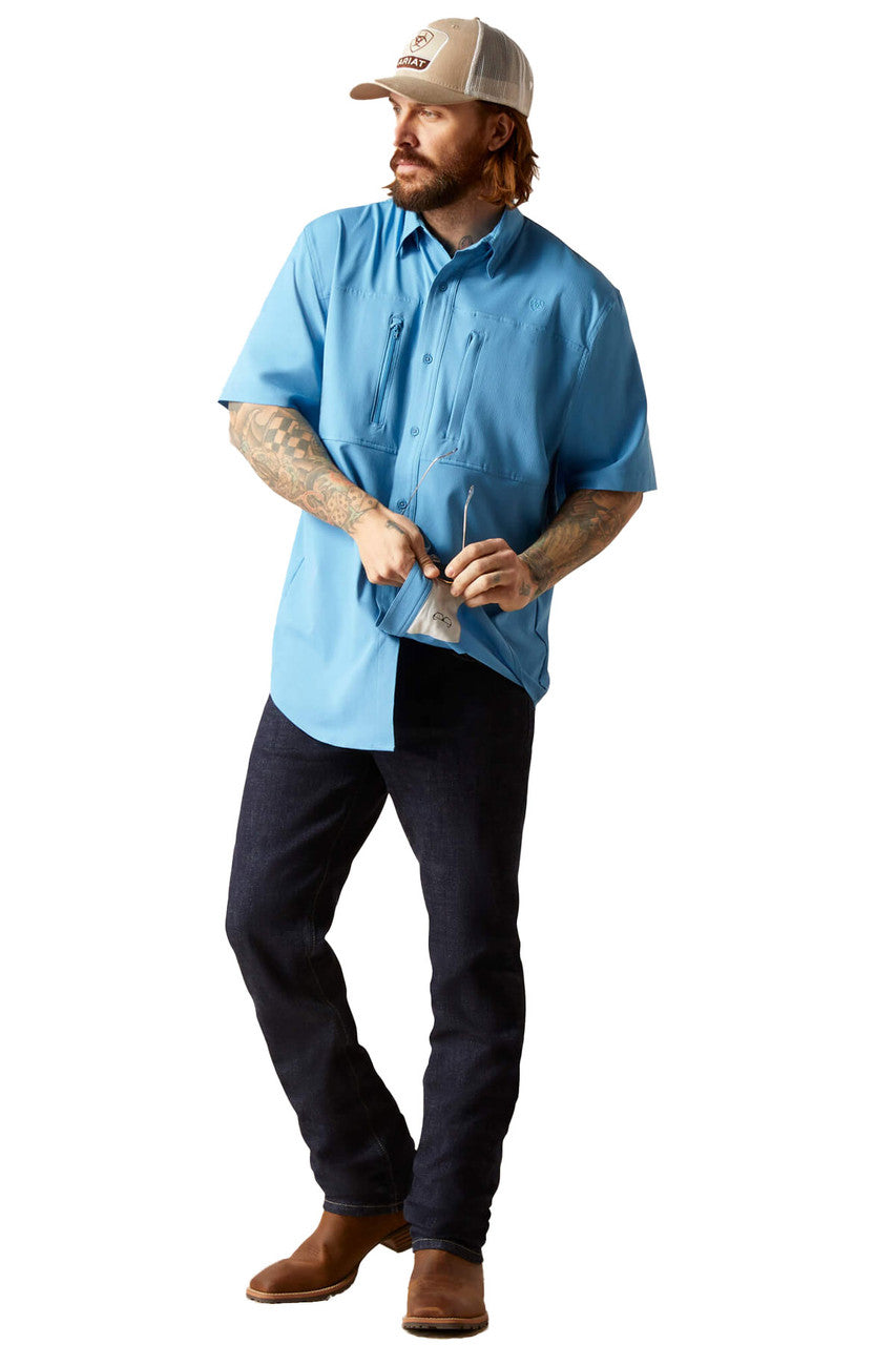 Camiseta ARIAT Venttek Clssc Cendre Azul Manga Corta