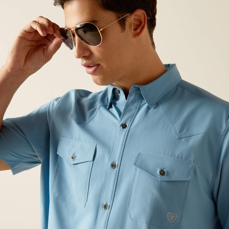 Camisa ARIAT Venttek Western Blue Dawn SS