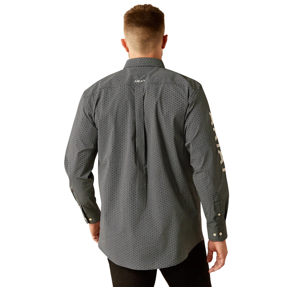 Ariat Team Fowler Classic Fit Long Sleeve Button down Shirt - Black/White