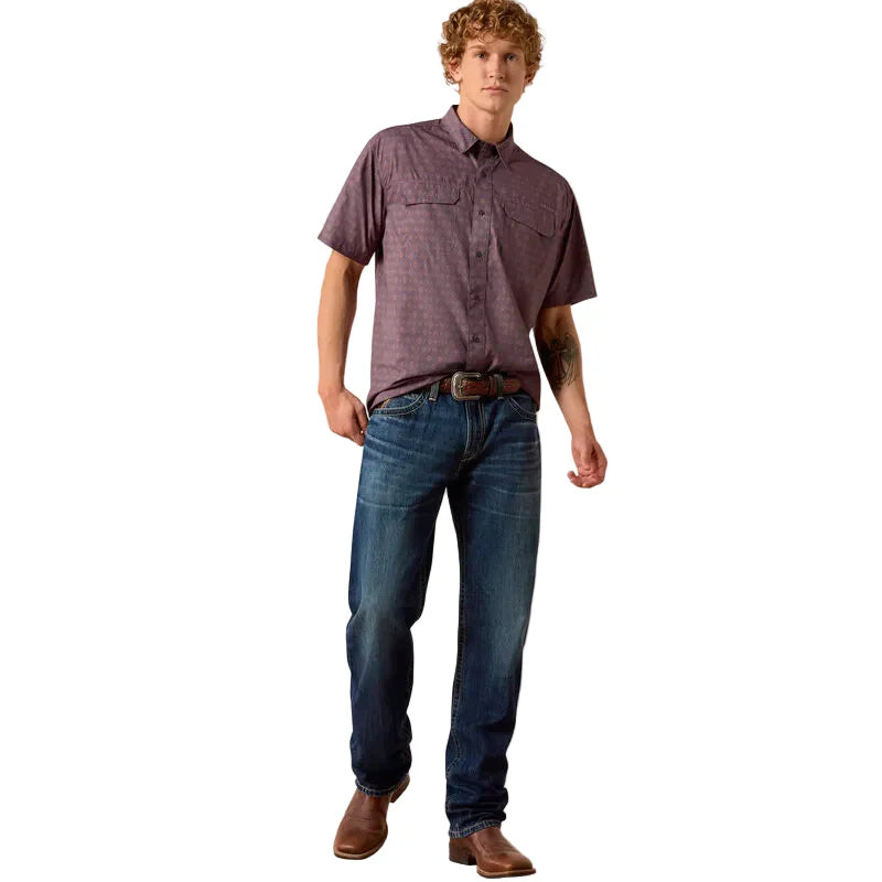 Men's Ariat Black Printed VentTEK Outbound Classic Fit Shirt