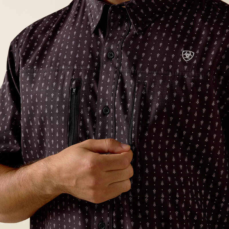 Men's Ariat Black Printed VentTEK Classic Fit Shirt