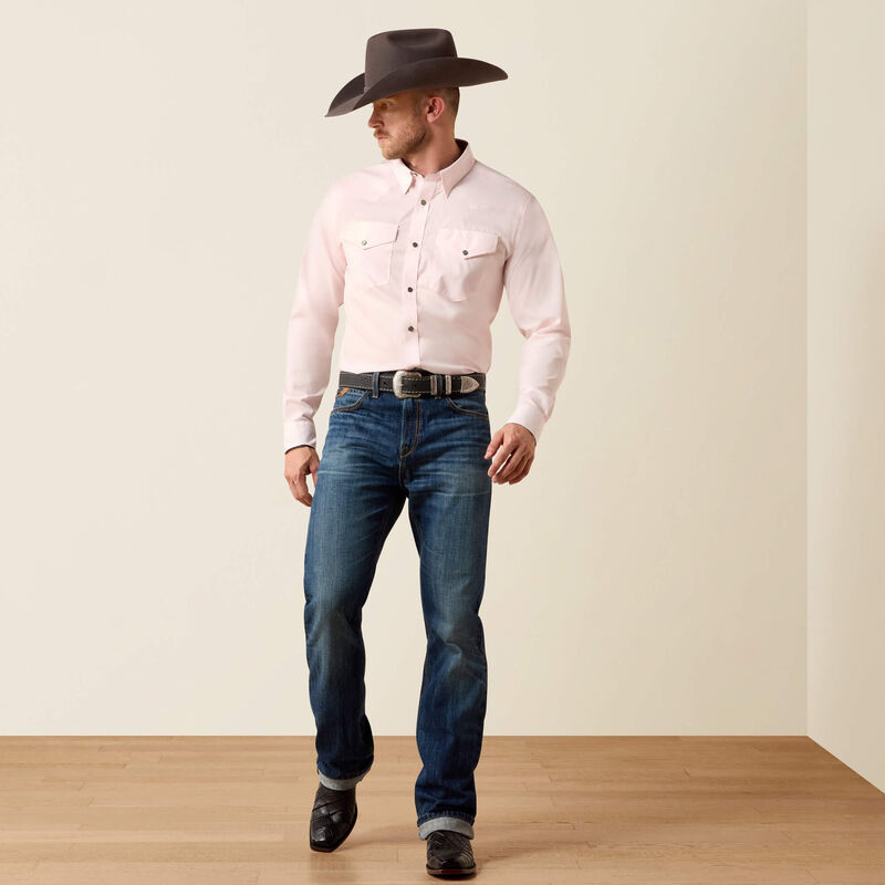 Men's Ariat Wrinkle Free Refined Slub Fitted Shirt