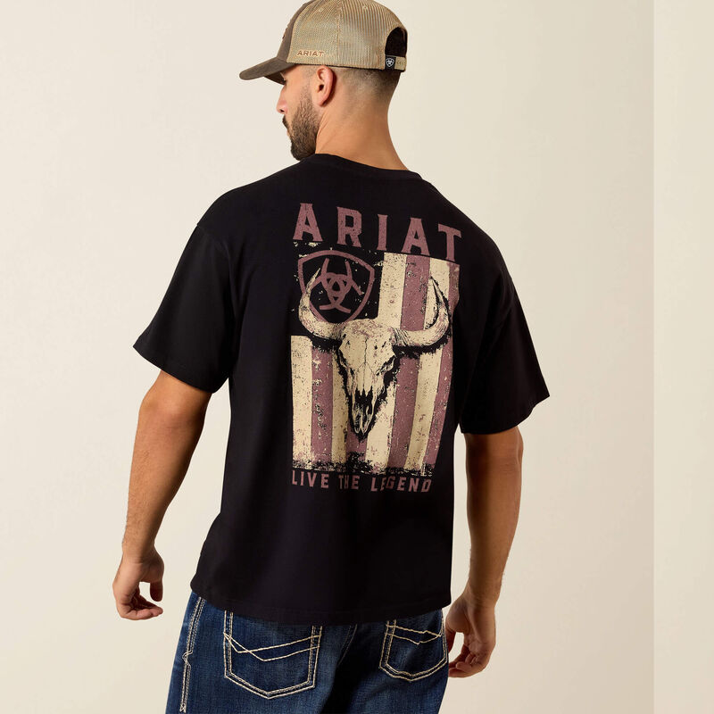 Ariat Bison Legend Flag ToughStock Boxy T-Shirt