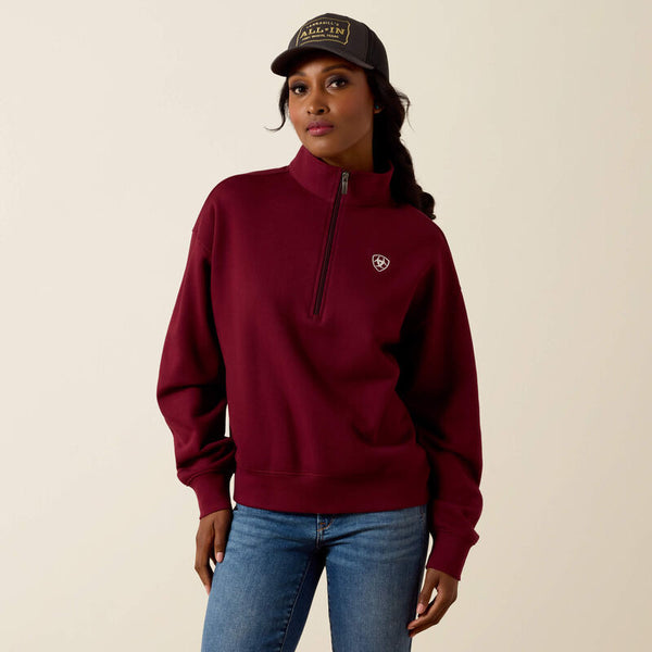 Women's Ariat holiday 1/2 zip Sweatshirt