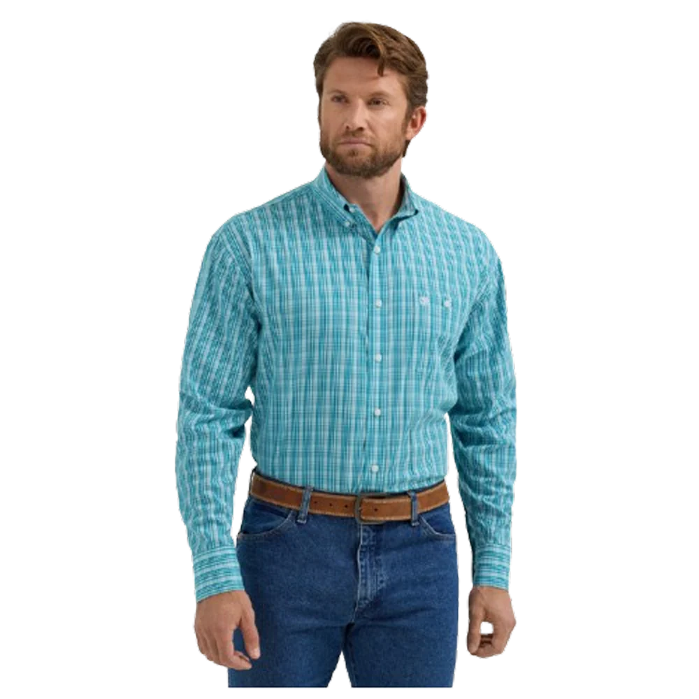 Wrangler Men's Long Sleeve Western Button Down Shirt