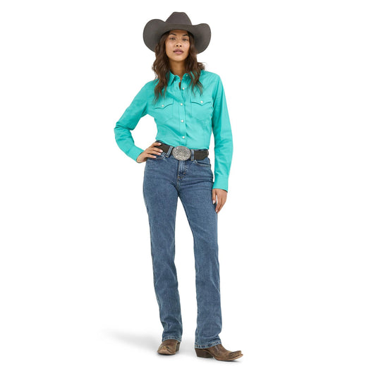 Women's Wrangler Retro® Long Sleeve Solid Shirt