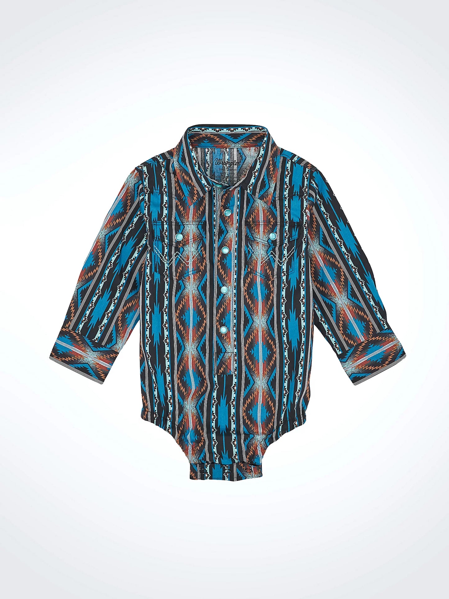 Baby Boy's Long Sleeve Checotah Western Snap Bodysuit