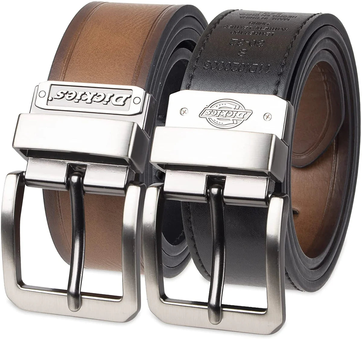 Dickies Men's Wide Reversible Leather Belt
