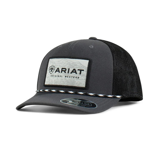 Ariat Mens Snap Back FlexFit 110 Patch Rope Black