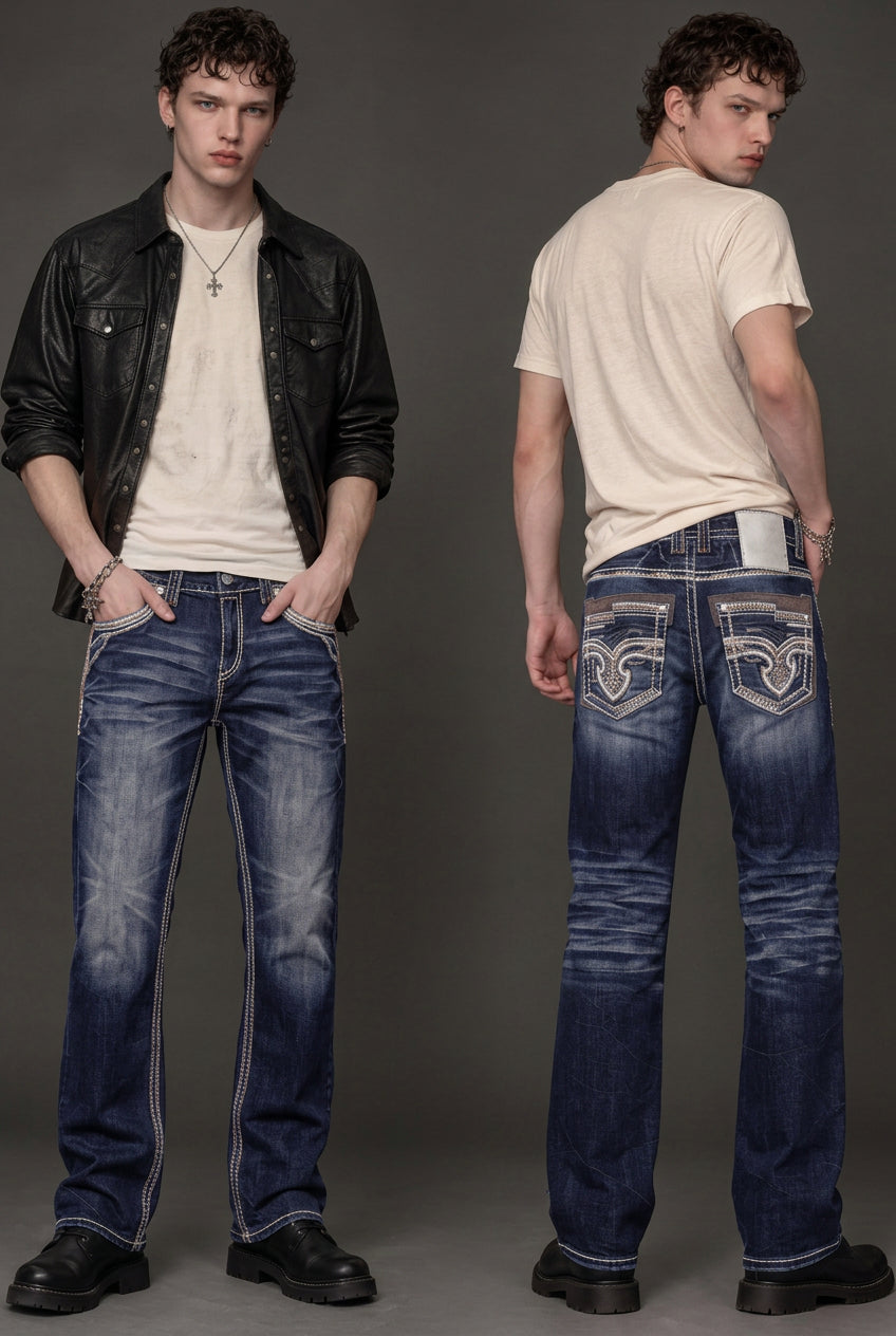 Men's Rock in L.A Straight Denim Jeans
