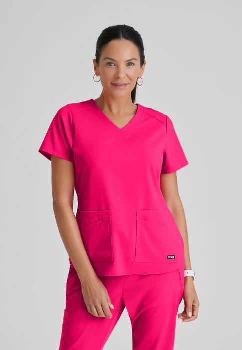 Emma 4-Pocket V-Neck Scrub Top - Seasonal Colors