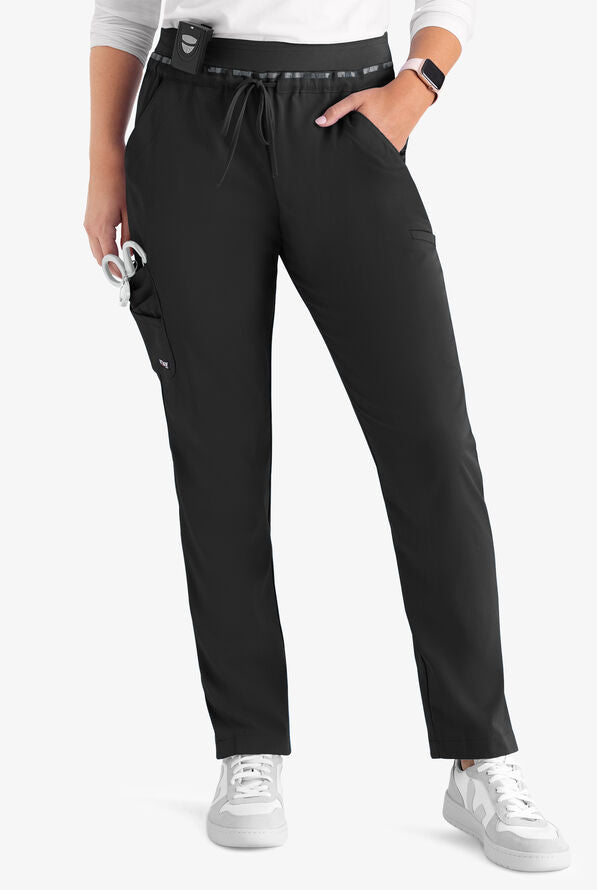 Serena 7-Pocket Mid-Rise Tappered Leg Scrub Pant
