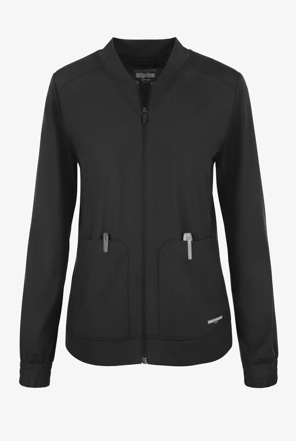 Chaqueta de calentamiento Contour con cremallera frontal y 3 bolsillos.