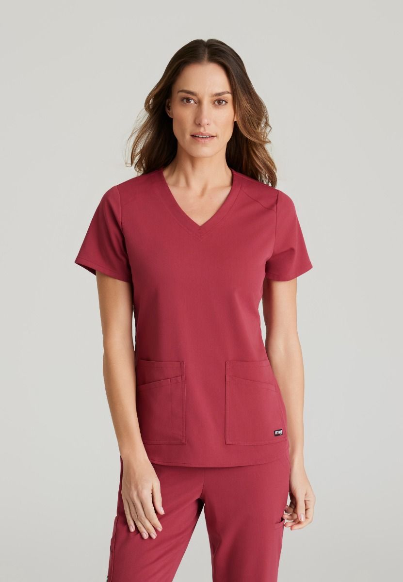 Emma 4-Pocket V-Neck Scrub Top - Seasonal Colors