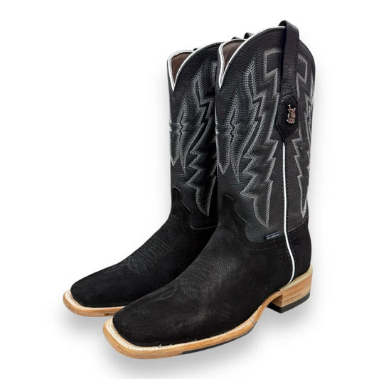 Rock'Em Maverick Roughout Square Toe - Black
