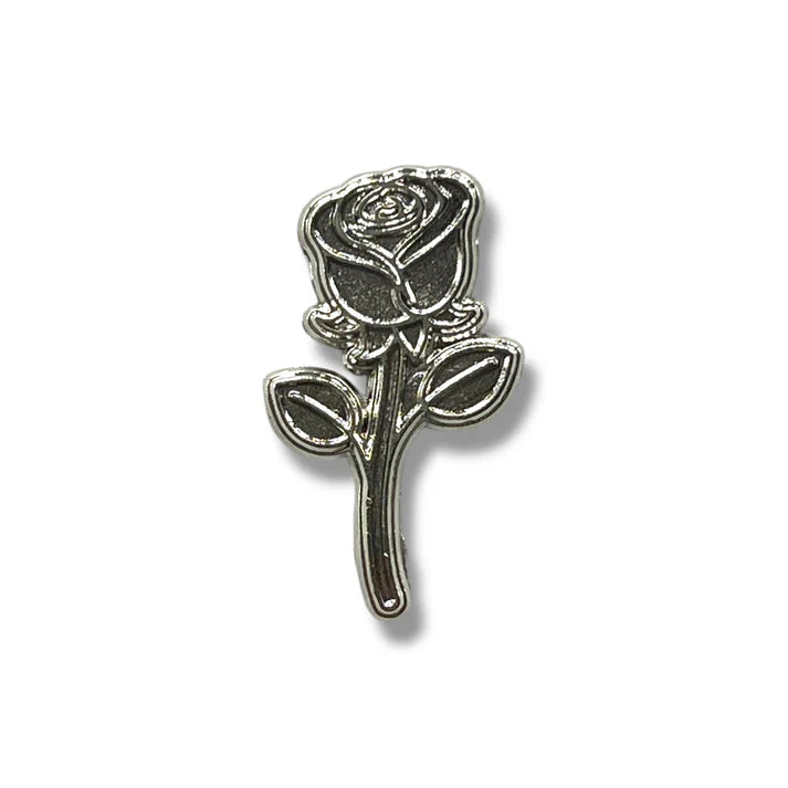 Rose Hat Pin - Silver