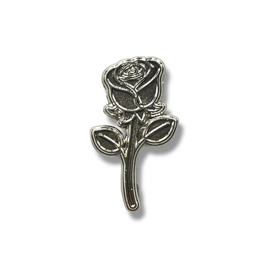 Rose Hat Pin - Silver