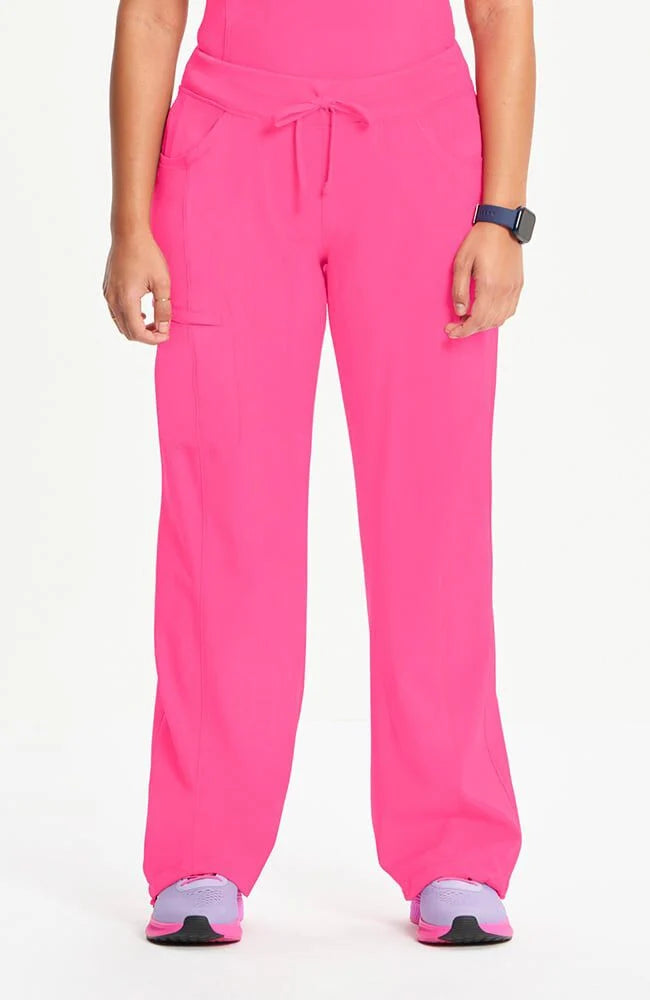 Women's Rib Knit Drawstring Waist Scrub Pant