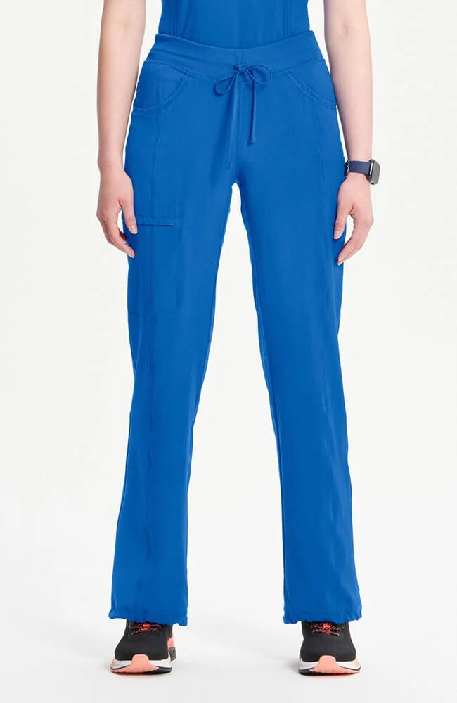 Women's Rib Knit Drawstring Waist Scrub Pant