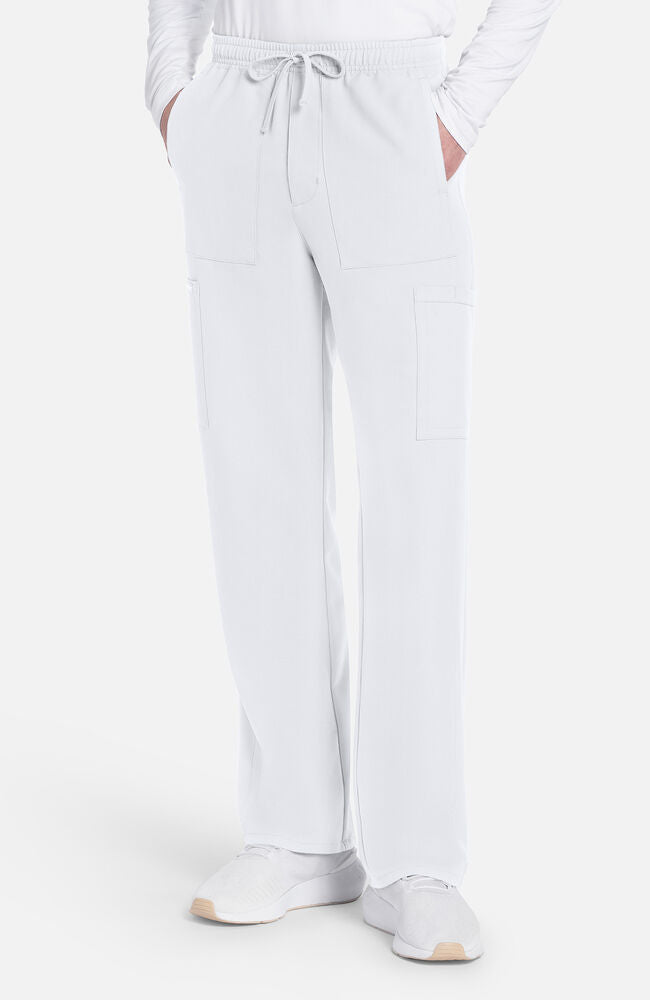 Cherokee Workwear Originals Ultra Men's 6-Pocket Straight Leg Drawstring Cargo Scrub Pants