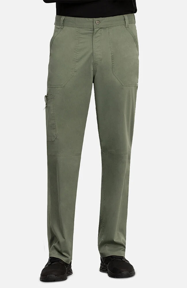 Cherokee Men's Zip Fly Cargo Scrub Pant - Plus