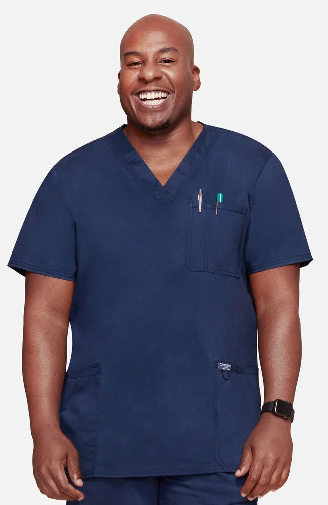 Men's V-Neck Utility Solid Scrub Top