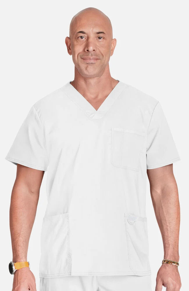 Men's V-Neck Utility Solid Scrub Top