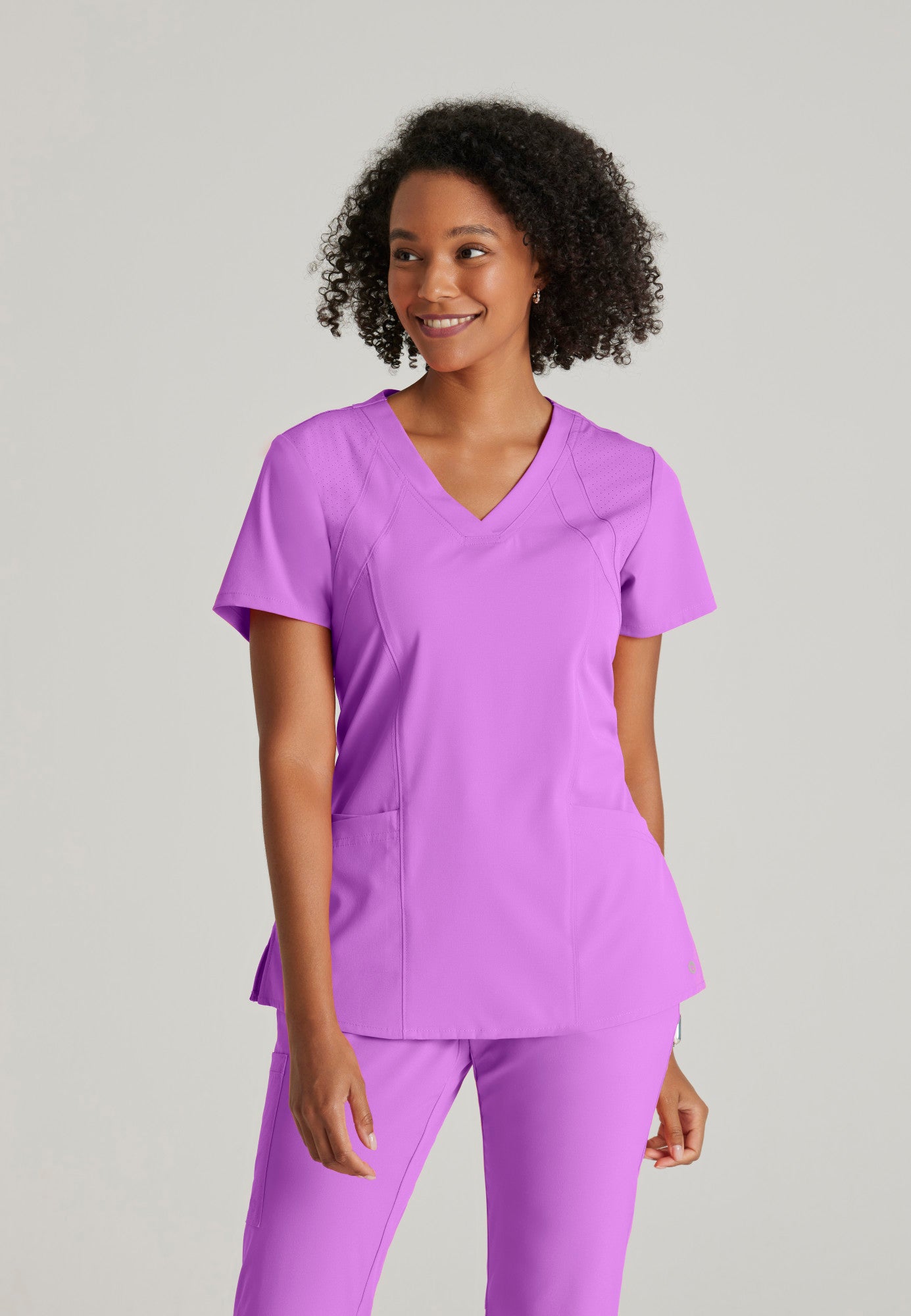 Racer 4-Pocket V-Neck Scrub Top - Seasonal Colors
