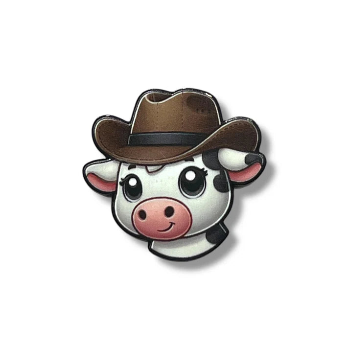 Cow Enamel Hat Pin