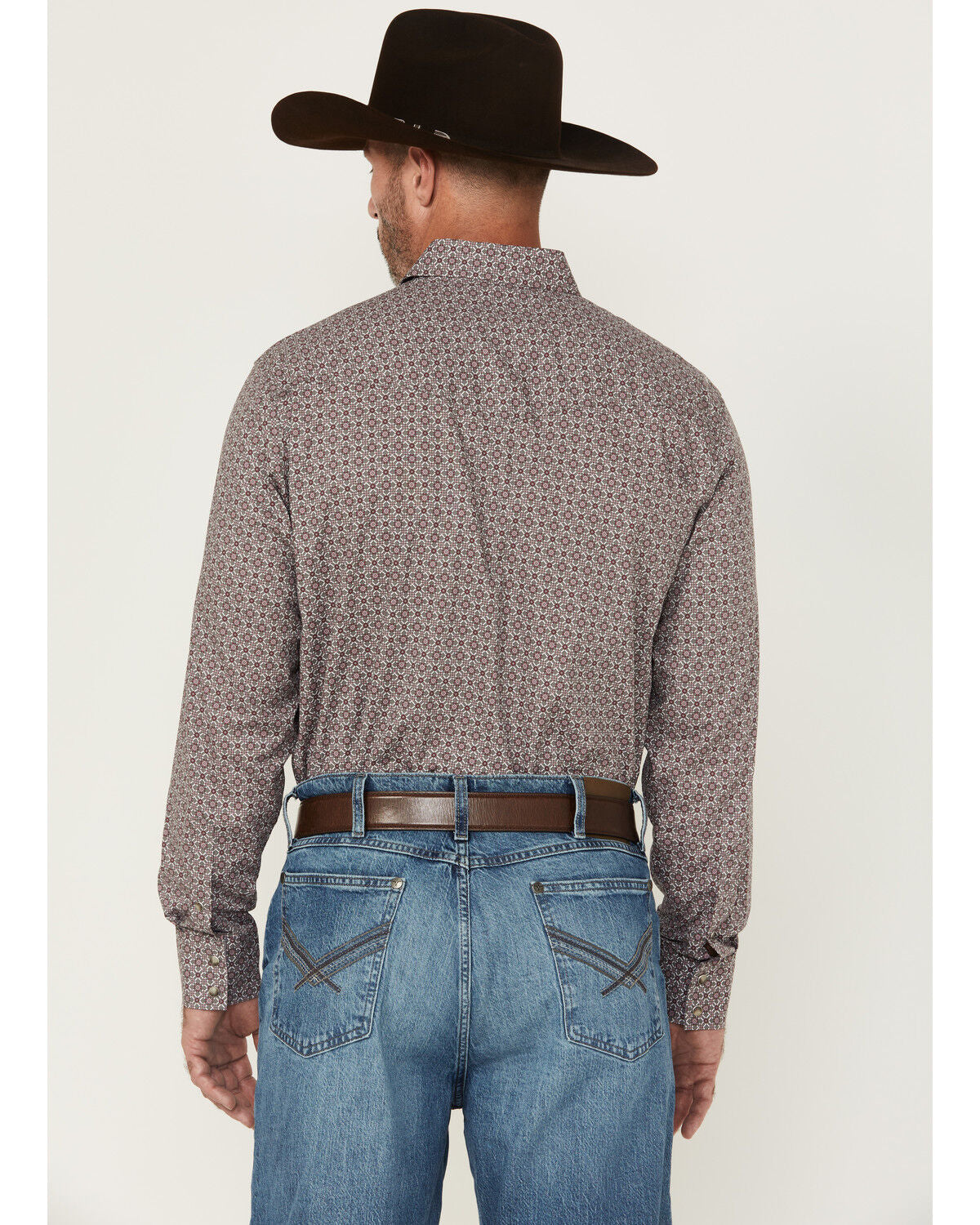 Wrangler 20X Men's Geo Print Long Sleeve Snap Stretch Western Shirt