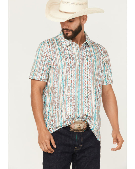 PANHANDLE SLIM SS SNAP POLO - TURQUOISE